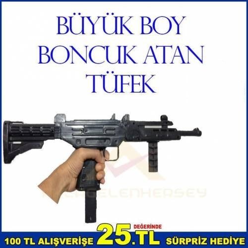 M16 Uzi Büyük Şarjörlü Boncuk Atan Büyük Boy Oyuncak Tüfek