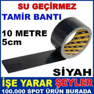 SİYAH RENK 10 METRE 5cm SU GEÇİRMEZ TAMİR BANTI
