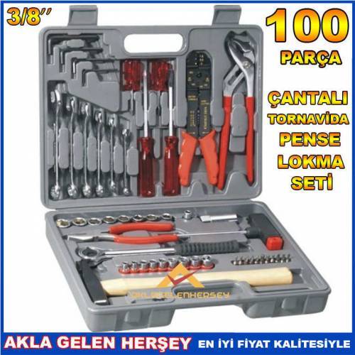100 pcs ÇANTALI TORNAVİDA LOKMA PENSE TAKIM SETİ