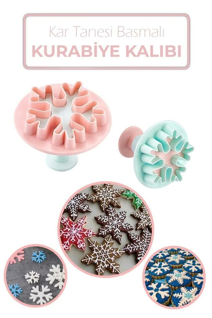 Kar Tanesi Şeker Hamuru Kesici 2li