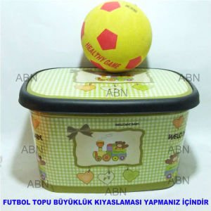 WELCOME BABY 45x33cm TÜM ÇEVRESİ ve KAPAĞI DESENLİ OYUNCAK KUTUSU ÇOK AMAÇLI KAPAKLI MALZEME KUTUSU