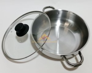 24cm İNDÜKSİYON KAPSÜL TABAN 5lt ÇELİK BASIK KARNIYARIK TENCERESİ