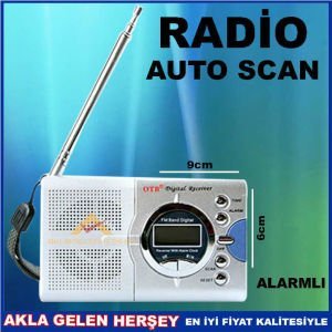 LCD EKRANLI ALARMLI MİNİ DİJİTAL CEP RADYOSU