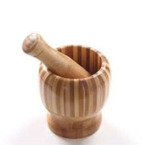 Büyük Boy Bambu Havan Ahşap Havandan daha Kaliteli Ceviz Sarımsak Döveceği Havan Vip Kalite