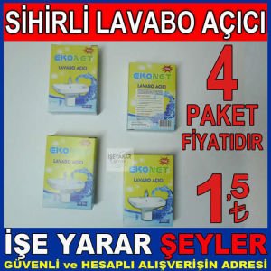 EVE OFİSE ŞART 4lü PAKET SÜPER ETKİ LAVABO AÇICI