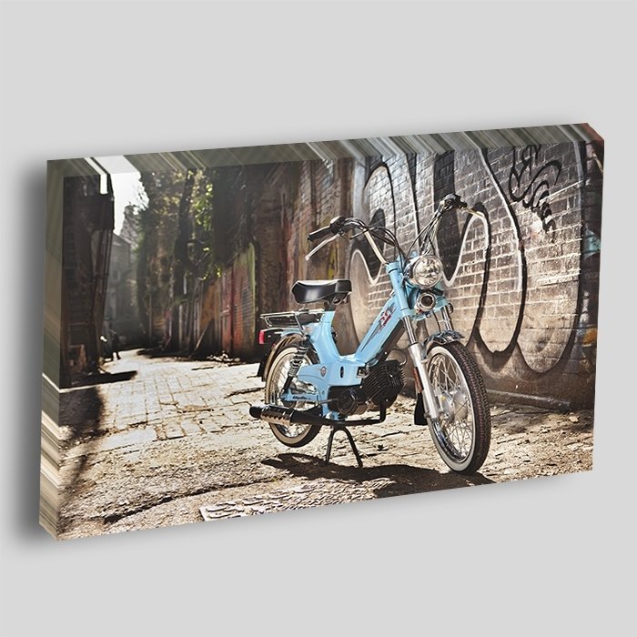 KLASİK MOPED SCOOTER 6 değişen ölçü ORİJİNAL KANVAS TABLO