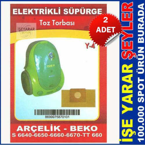 2 ADET ARÇELİK ELEKTRİKLİ SÜPÜRGE TOZ TORBASI