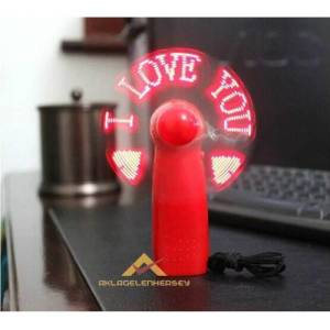 Yazı Yazan Led Işıklı Pervane El Vantilatörü