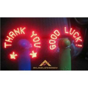 Yazı Yazan Led Işıklı Pervane El Vantilatörü