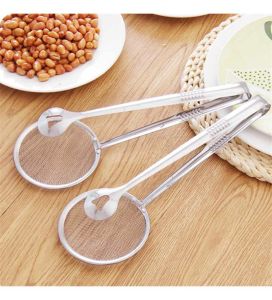 Süzgeçli Paslanmaz Metal Haşlama ve Kızartma Maşası