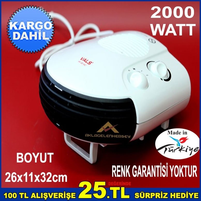 VALS PF 20 HC 2000W YAZ-KIŞ KULLANIMLI 2 ISI AYARLI FANLI ISITICI