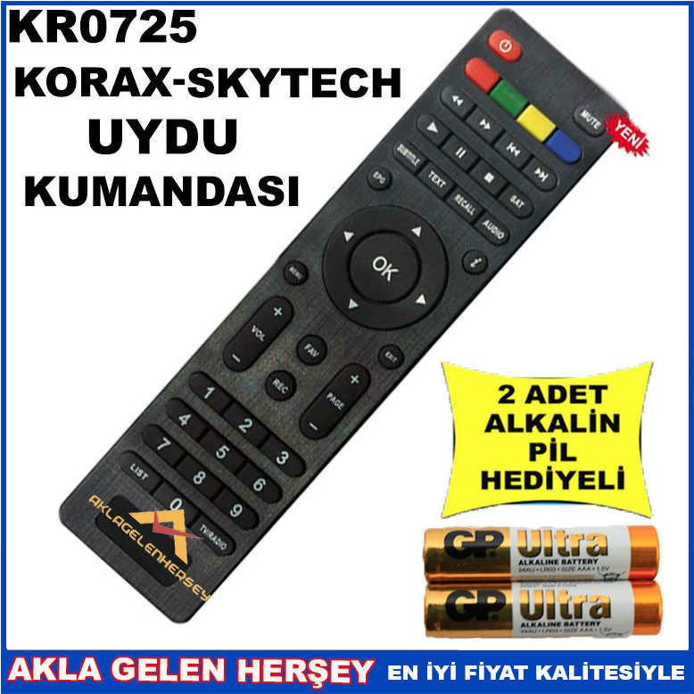 KORAX UYDU CİHAZI Receiver KUMANDASI KR0725