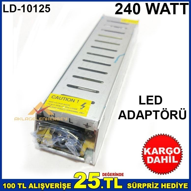 120 WATT 10 AMPER SLİM METAL KASA LED ADAPTÖR