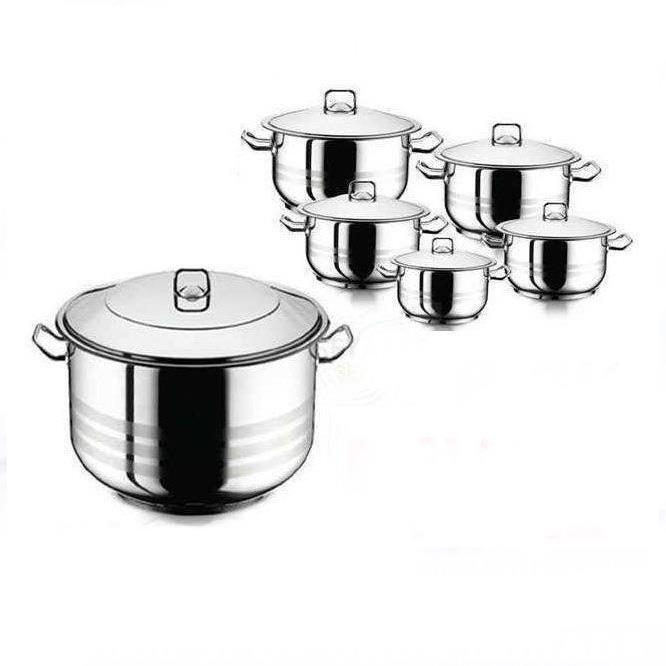 Paslanmaz Çelik Özel İndüksiyon Kapsül Tabanlı Tencere 24x14cm Derin Çelik Tencere