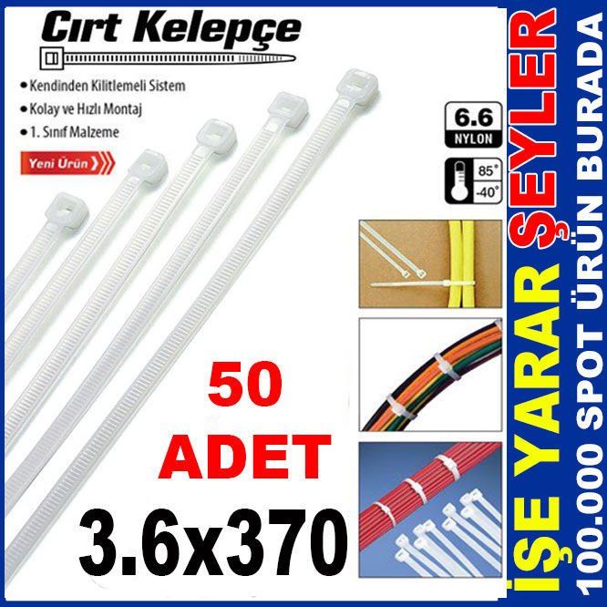 3.6x370mm KENDİNDEN KİLİTLEMELİ CIRT KELEPÇE 