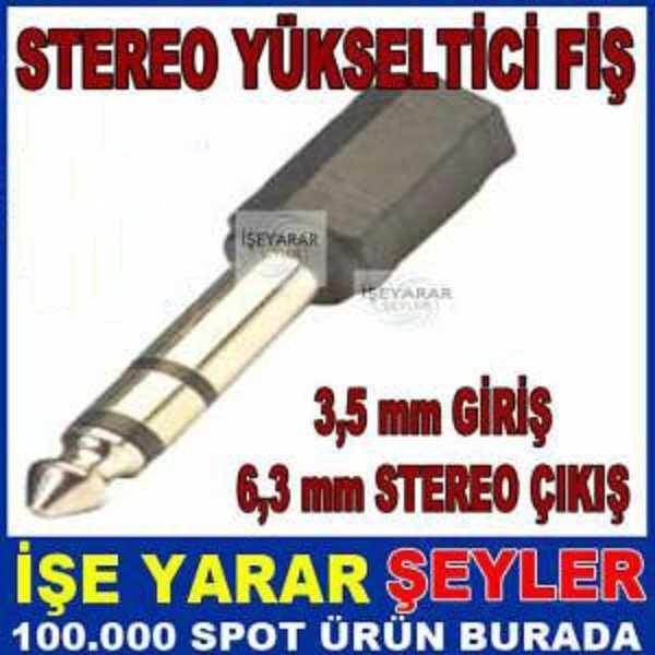 SES FİŞİ 6,3mm GİRİŞ 3,5mm STEREO YÜKSELTİCİ