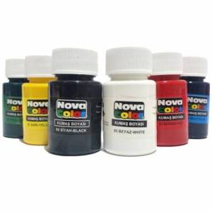 YIKANABİLİR SOLMAZ DÖKÜLMEZ 6 FARKLI RENKTE NOVA KUMAŞ BOYASI