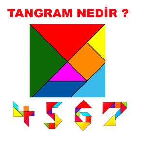 Çift Taraflı Ahşap Magnetli Ve Tangramlı Yazı Tahtası Çocukların Zeka Gelişimine Yardımcı