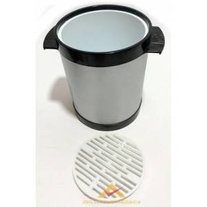 Metal görünümlü buz kovası çift kat plastik cidarlı izoleli büyük boy kapaklı buz kovası özel maşalı 