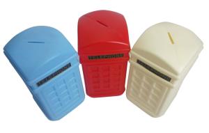 Telefon Kulubesi Model Plastik Kumbara 17x8 cm