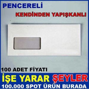 KENDİNDEN YAPIŞTIRMALI PENCERELİ DİPLOMAT ZARF