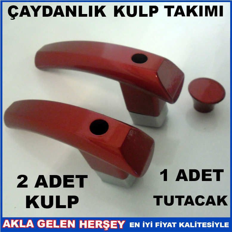 KIRMIZI RENKLİ ÇAYDANLIK KULP TAKIMI VE TUTACAĞI