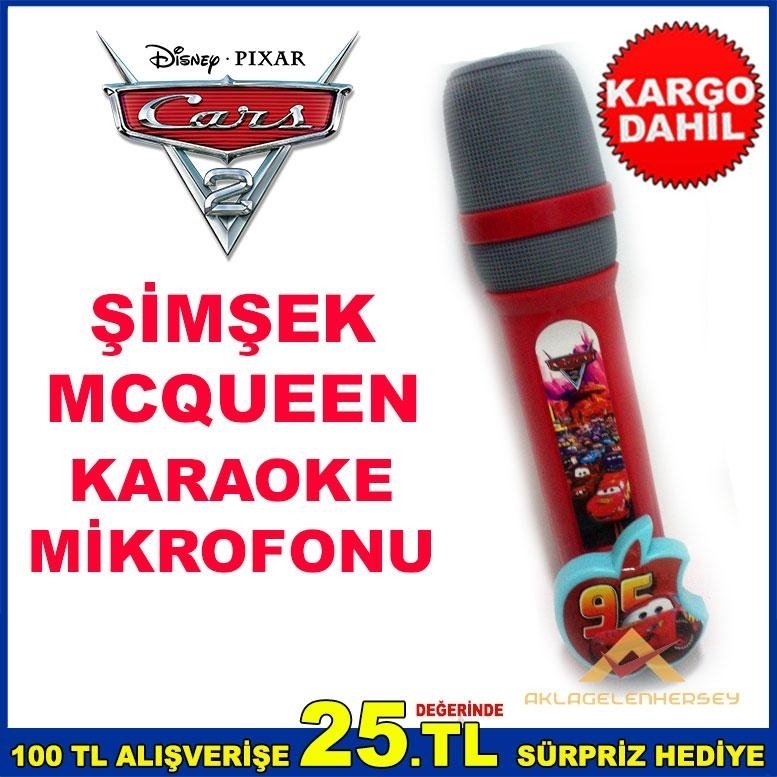 ŞİMŞEK MCQUEEN MÜZİKLİ SESLİ KARAOKE MİKROFONU