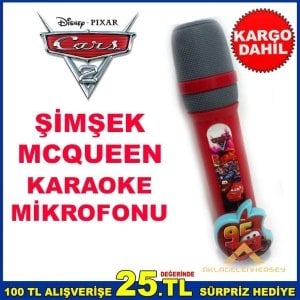 ŞİMŞEK MCQUEEN MÜZİKLİ SESLİ KARAOKE MİKROFONU