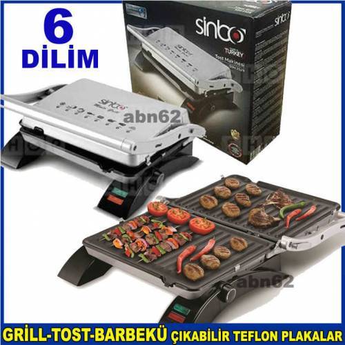 Multi Fonksiyonel Elektrikli Tost Makinesi Sinbo Ssm-2529 Maxi Grill,Tost Makinesi, Barbekü