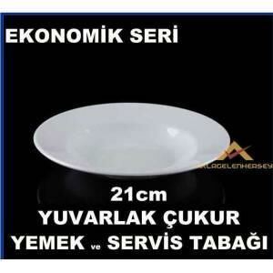 1.kalite melamin yemek tabağı çukur melamin tabak EKONOMİK BEYAZ MELAMİN 21cm SERVİS YEMEK TABAĞI