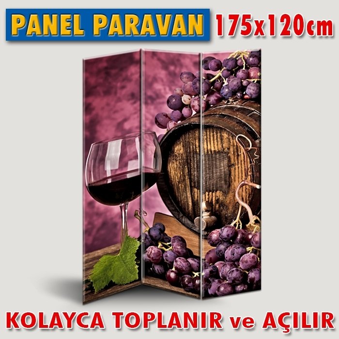 GÖRSELLİ KATLANIR PANEL BÖLME SİSTEMİ - ÜZÜM & ŞARAP