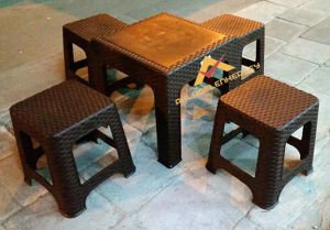 HASIR GÖRÜNÜM RADDAN MODEL 4ad TABURE SEHPA SETİ