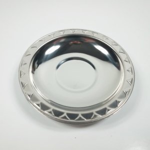 6 Adet Paslanmaz Çelik Çay Tabağı Seti Metal Çay Bardak Altlığı