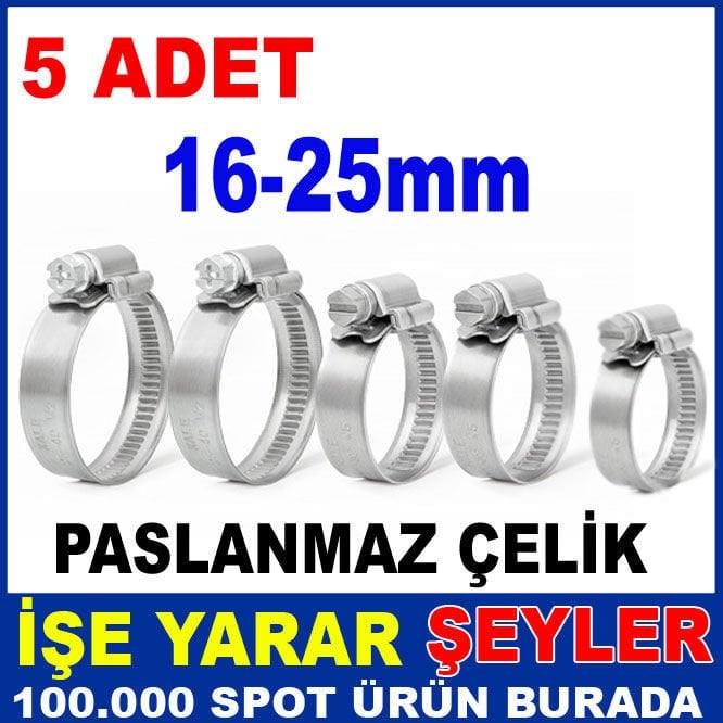 16-25mm BÜYÜK BOY PROFESYONEL HORTUM KELEPÇESİ