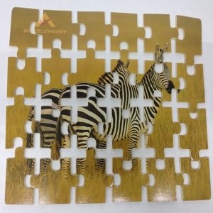 24 PARÇADAN OLUŞAN EĞLENCELİ ZEBRA FİGÜRLÜ AHŞAP PUZZLE