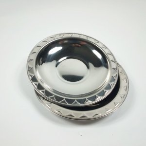 6 Adet Paslanmaz Çelik Çay Tabağı Seti Metal Çay Bardak Altlığı