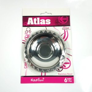 6 Adet Paslanmaz Çelik Çay Tabağı Seti Metal Çay Bardak Altlığı