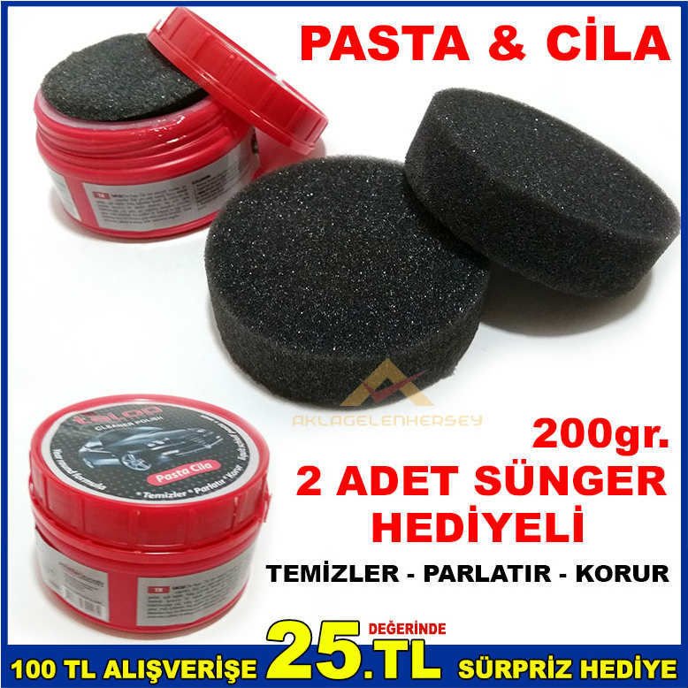 TALOP 200gr 2SÜNGER HEDİYELİ KORUYUCU PASTA CİLA