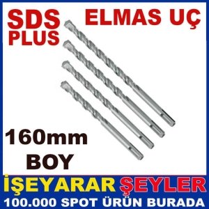 Kaliteli hilti tip delici matkap ucu 16cmx7mm SDS PLUS ELMAS UÇ HİLTİ MATKAP UCU 160mm Boy Ø7mm çap