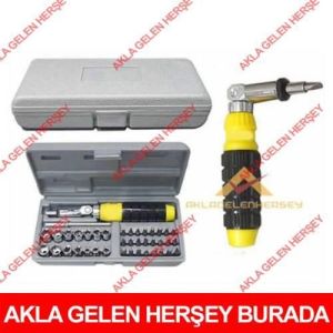 ÇANTALI 41 PARÇA CIRCIRLI TORNAVİDA SETİ HAREKETLİ MAFSAL BAŞLIK