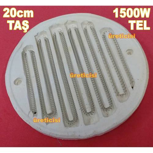 1500W tel resistans ile Ø20cm ısıya dayanıklı taş pleyt,elektrikçilere özel taş elektrikli ocak seti