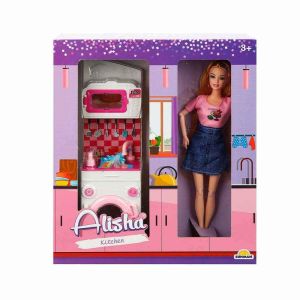 Alisha ve  Çamaşır Makinesi ve Fırın Oyun Seti 1 adet