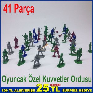 Oyuncak Özel Kuvvetler Ordusu 41 Parçadan Oluşan Eğlenceli Kurşun Asker Seti