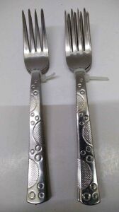 Boncuk Modeli Tatlı Çatalı Paslanmaz Çelik 6 Adet Çatal