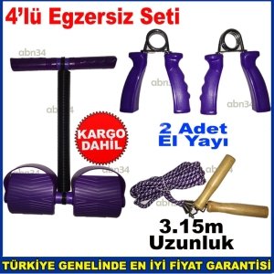 Fitnes Jimnastik Egzersiz Set El Yayı Atlama İpi Bacak Çalışma