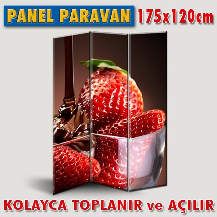 GÖRSELLİ KATLANIR PANEL BÖLME SİSTEMİ - ÇİLEK & ÇİKOLATA 3