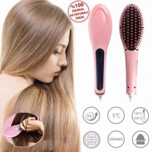 Hair Straighter Saç Düzleştirici,Şekillendirici Elektrikli Tarak LCD Ekranlı Sıcaklık Ayarlı Tarak