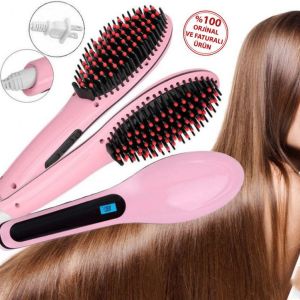 Hair Straighter Saç Düzleştirici,Şekillendirici Elektrikli Tarak LCD Ekranlı Sıcaklık Ayarlı Tarak