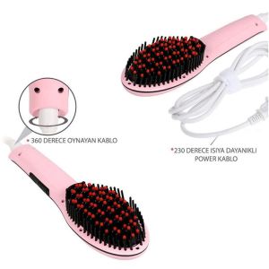 Hair Straighter Saç Düzleştirici,Şekillendirici Elektrikli Tarak LCD Ekranlı Sıcaklık Ayarlı Tarak