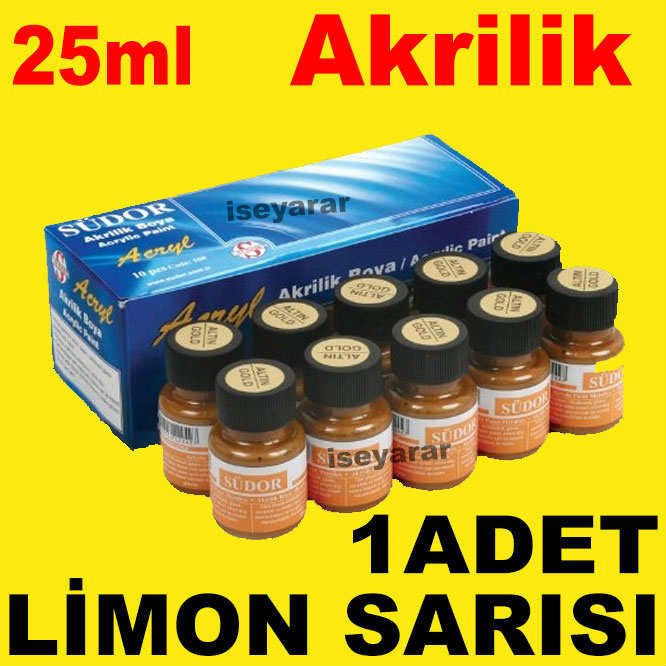SÜDOR LİMON SARISI PROFESYONEL AKRİLİK BOYASI